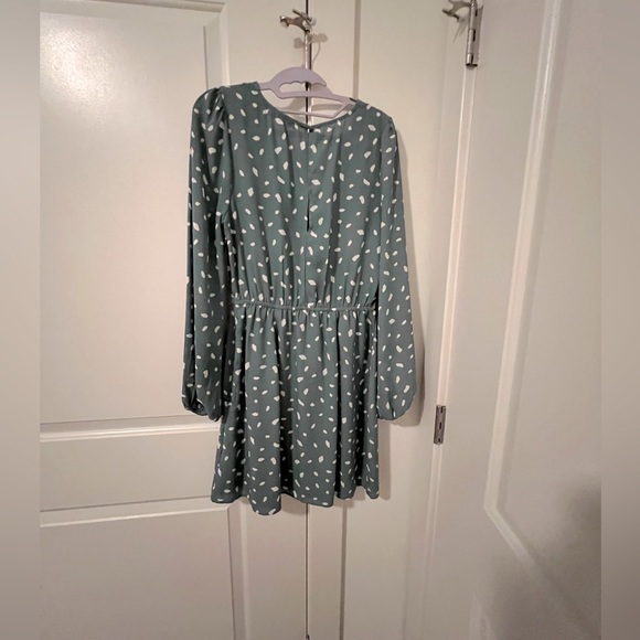 Abercrombie & Fitch Long-Sleeve Button-Through Mini Dress - Picture 3 of 4